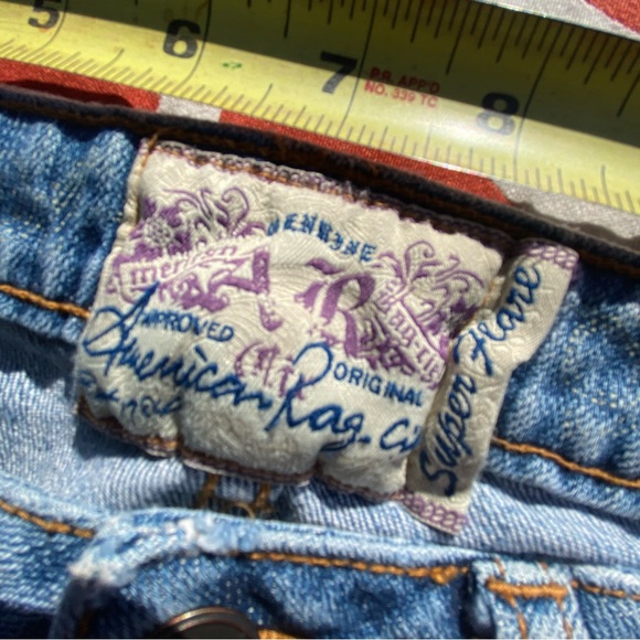 American Rag Low rise Jeans Super Flare size 2 26 short - Picture 5 of 16